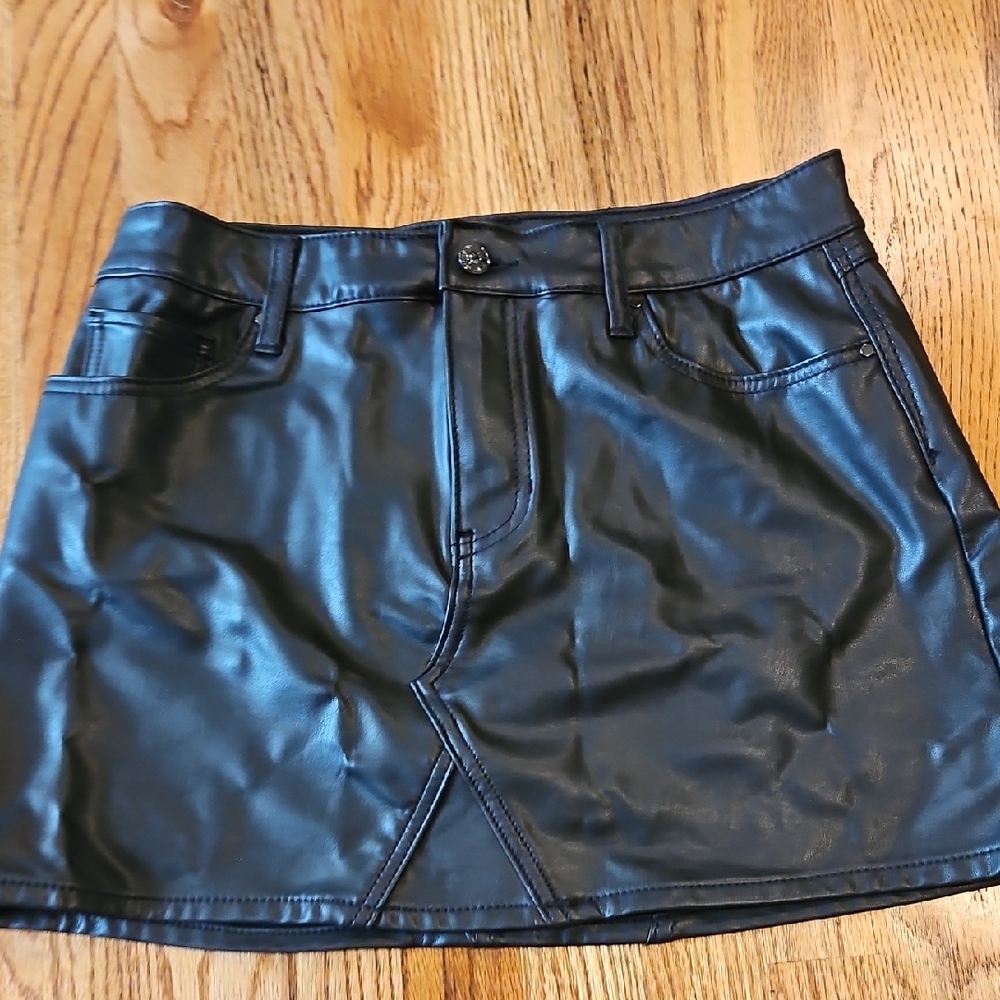 Rewash Black Skater Mini Skirt for Night Out